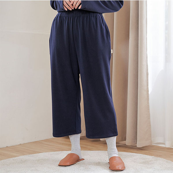 FLEECE搖粒絨舒適七分寬褲-共2色 