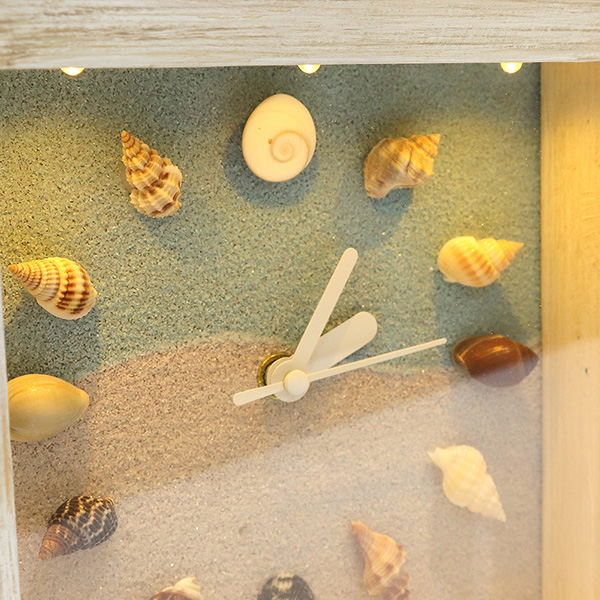 海洋深呼吸 手工木作時鐘-貝殼海洋 深 家居品, 時鐘, 原木時鐘, 海洋時鐘, 手工時鐘, 療癒時鐘