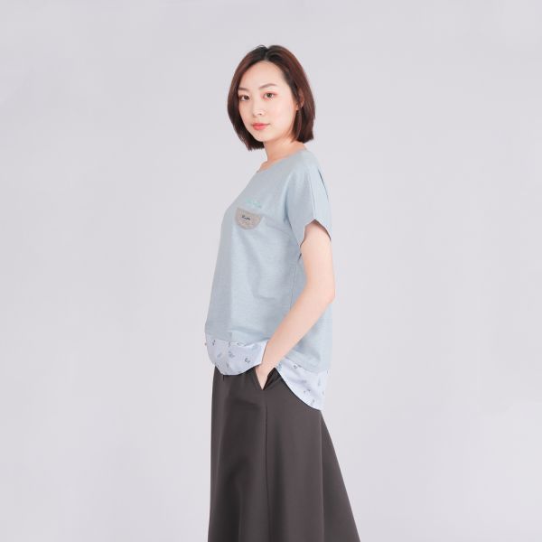 厚紡顯瘦修身A字長裙(女)-深灰 