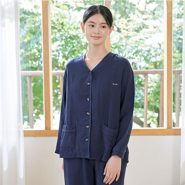 【成套優惠】呼吸三重紗柔軟開襟衫套裝-共2色 