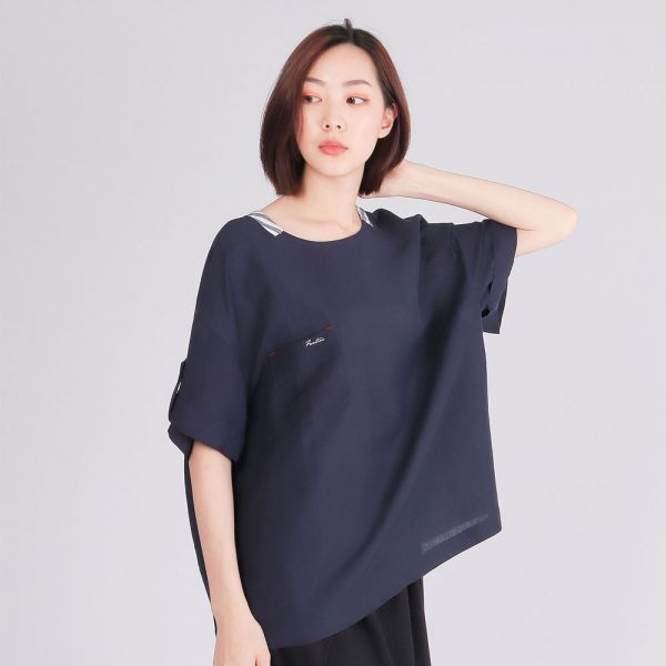 涼爽亞麻寬版上衣(共2色) 亞麻,襯杉,服裝,女裝,fantino