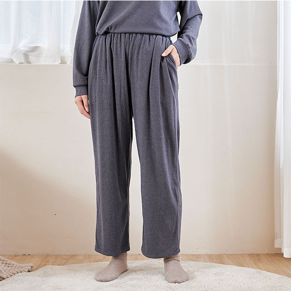 柔軟蠶絲布配色長褲-共2色 