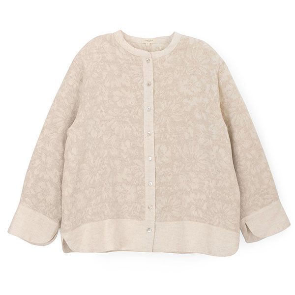 精緻刺繡棉麻開襟衫 