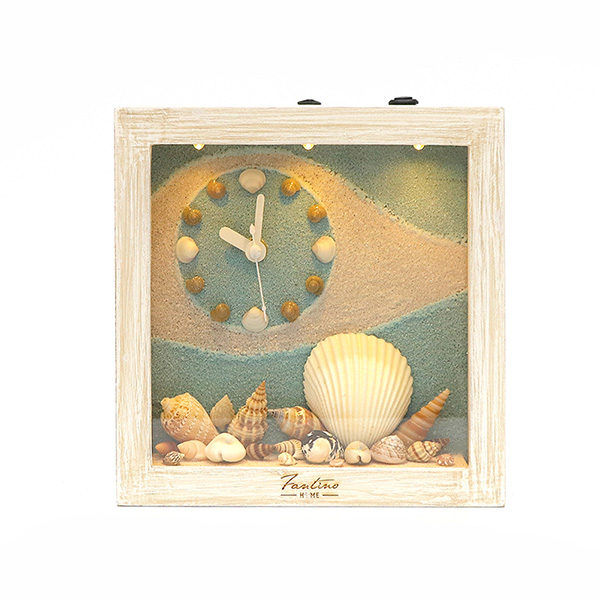 海洋深呼吸 手工木作時鐘-貝殼天堂 鐘左 家居品, 時鐘, 原木時鐘, 海洋時鐘, 手工時鐘, 療癒時鐘