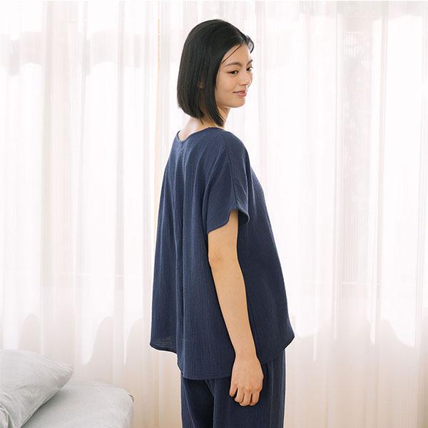 呼吸二重紗連袖上衣-共2色 