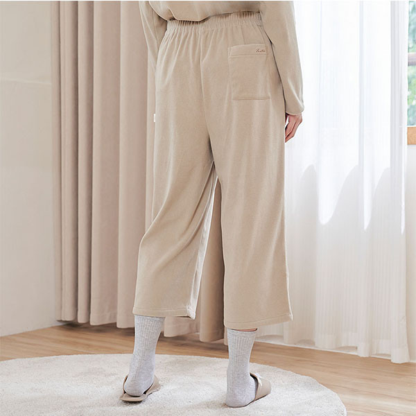 FLEECE搖粒絨舒適七分寬褲-共2色 