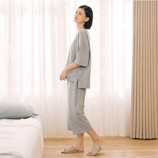 MIT有機棉五分袖上衣套裝-共2色 