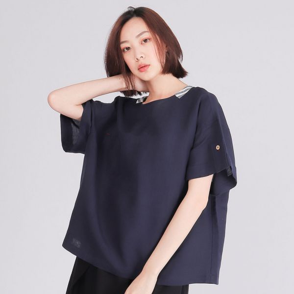 涼爽亞麻寬版上衣(共2色) 亞麻,襯杉,服裝,女裝,fantino