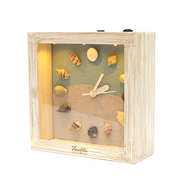 海洋深呼吸 手工木作時鐘-貝殼海洋 深 家居品, 時鐘, 原木時鐘, 海洋時鐘, 手工時鐘, 療癒時鐘