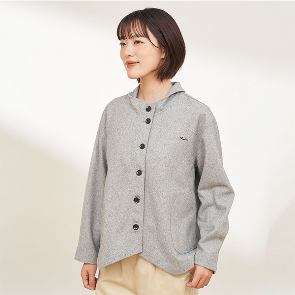 羊毛小立領保暖外套-共2色 