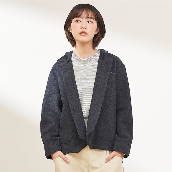 羊毛小立領保暖外套-共2色 