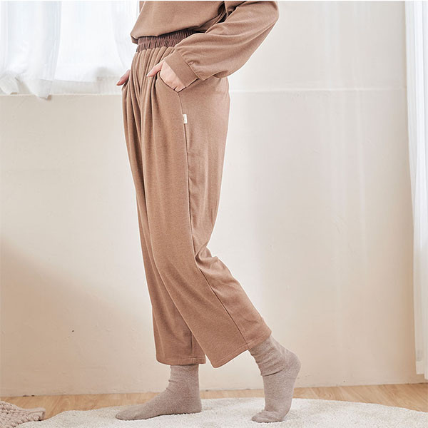 柔軟蠶絲布配色長褲-共2色 