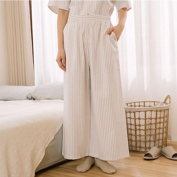 夏日清爽條紋開襟上衣套裝-共2色 