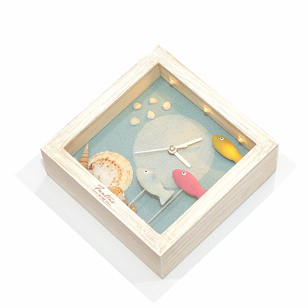 海洋深呼吸 手工木作時鐘-海底派對 魚右 家居品, 時鐘, 原木時鐘, 海洋時鐘, 手工時鐘, 療癒時鐘