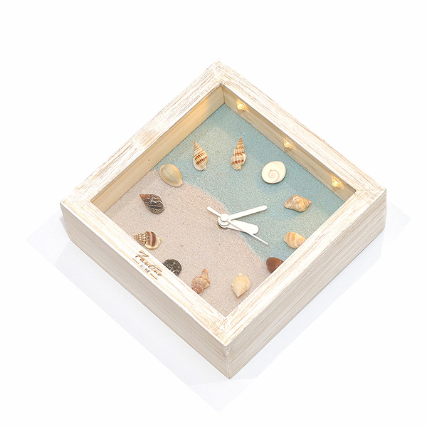 海洋深呼吸 手工木作時鐘-貝殼海洋 深 家居品, 時鐘, 原木時鐘, 海洋時鐘, 手工時鐘, 療癒時鐘