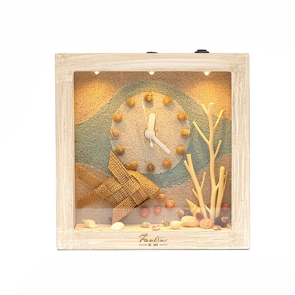 海洋深呼吸 手工木作時鐘-探索深海 魚左 家居品, 時鐘, 原木時鐘, 海洋時鐘, 手工時鐘, 療癒時鐘