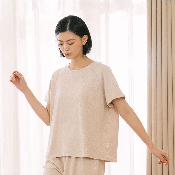 【成套優惠】MIT有機棉車線配色三分袖上衣套裝-共2色 