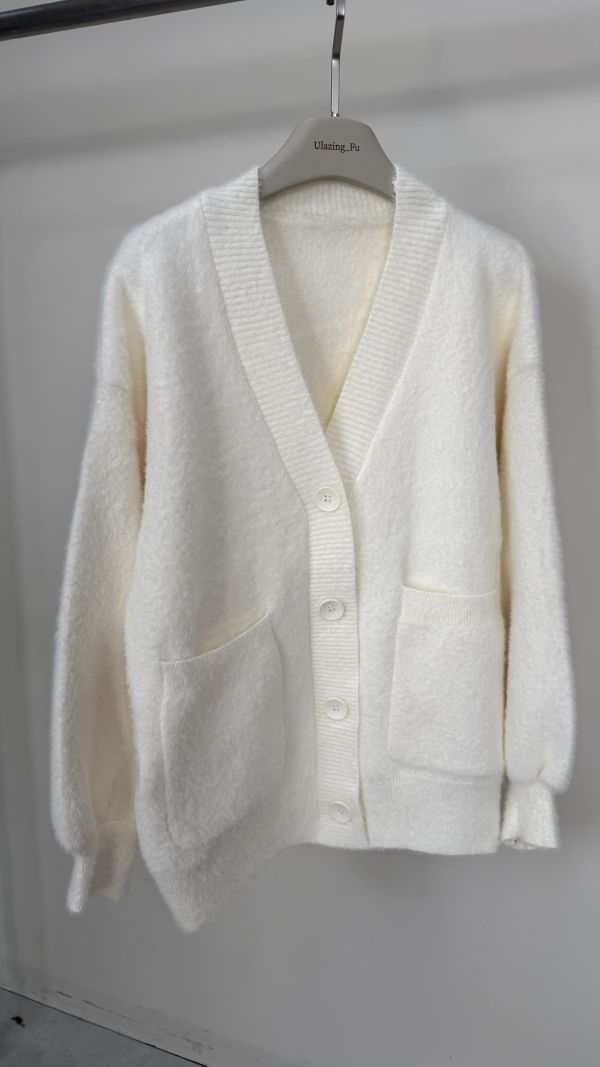 素面水貂毛外套上衣 