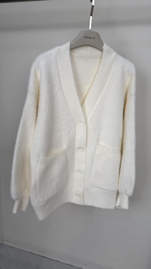 素面水貂毛外套上衣 