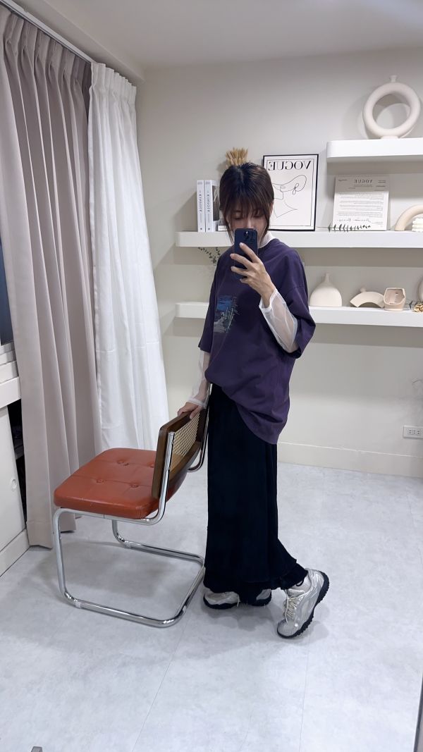 假跨寬救星半身裙 白 杏 黑 