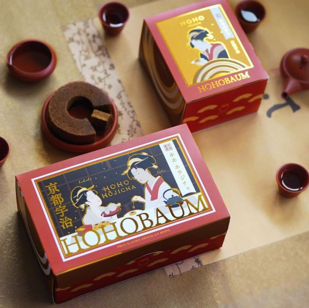 HOHO 焙茶年輪蛋糕 HOHO京都焙茶專賣店,焙茶年輪蛋糕,兔瑪星日本選物店