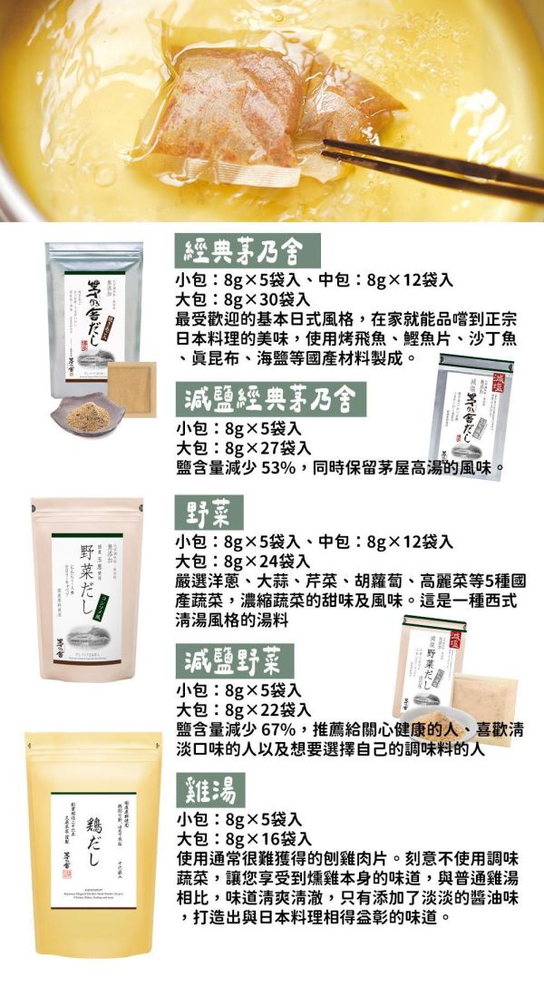 茅乃舍 （小包裝5入）天然高湯包 經典茅乃舍 野菜 昆布 小魚乾 極品高湯包 減鹽高湯包 茅乃舍,天然高湯包,經典茅乃舍,野菜,昆布,小魚乾,極品高湯包,減鹽高湯包,兔瑪星日本選物店