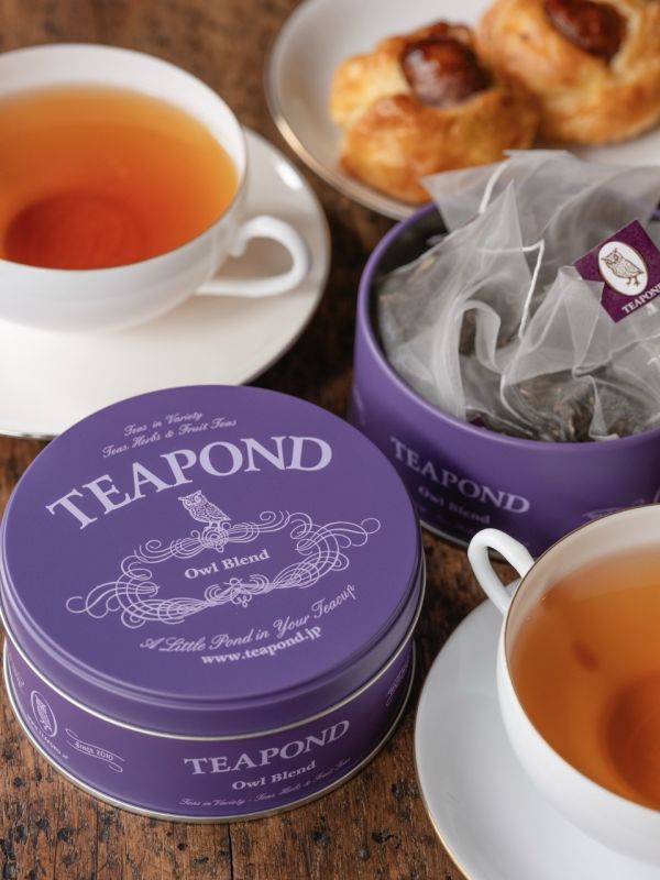 ［12月團限定］Teapond 十五周年紀念罐 Teapond,限定茶葉罐,貓頭鷹混合,紅茶專賣店,兔瑪星日本選物店