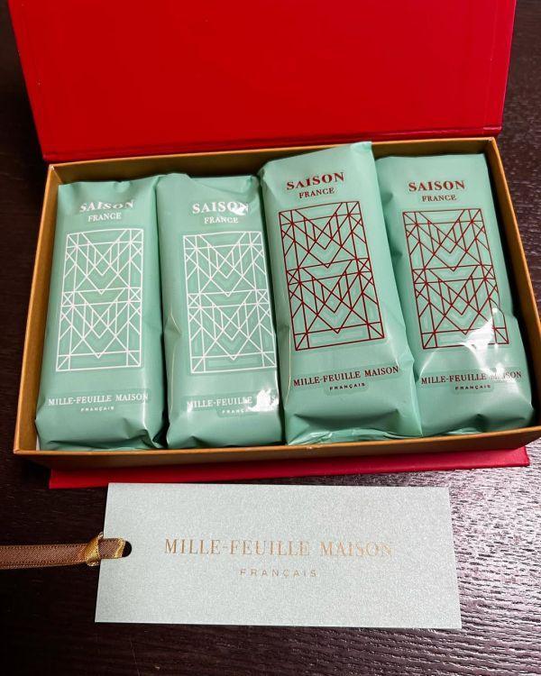 ［10~1月團限定］Mille-Feuille 高級千層派（秋冬限定）｜鹽焦糖&咖啡、銀座松屋限定、法式千層酥禮盒 銀座松屋限定,Mille-Feuille,高級千層派,公關禮品,書本禮盒,兔瑪星日本選物店,法式千層酥