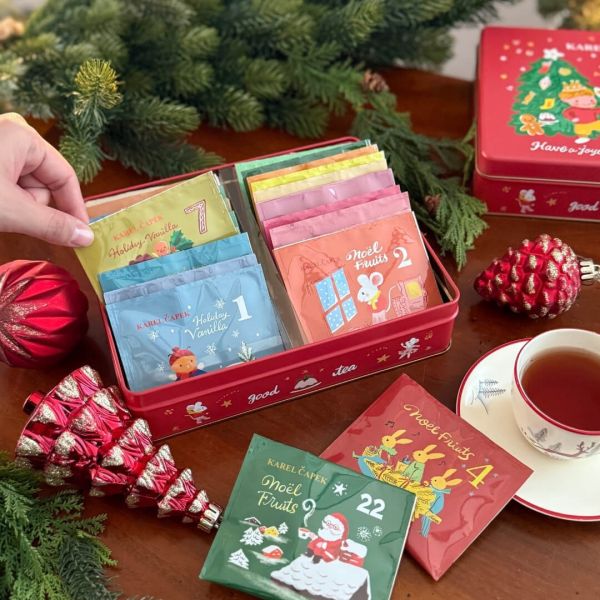 【12月限定】聖誕節茶包禮盒 山田詩子 山田詩子,聖誕節茶包禮盒,聖誕節鐵盒,兔瑪星日本選物店