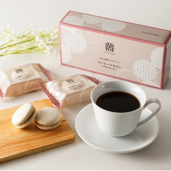 丸山咖啡 咖啡馬卡龍4入 丸山咖啡,咖啡馬卡龍餅乾,兔瑪星日本選物店