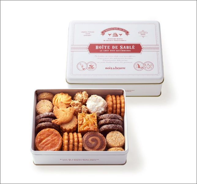 noix de beurre 餅乾鐵盒 noix費南雪,兔瑪星日本代購選物店,餅乾鐵盒