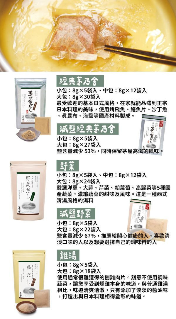 茅乃舍 （小包裝5入）天然高湯包 經典茅乃舍 野菜 昆布 小魚乾 極品高湯包 減鹽高湯包 茅乃舍,天然高湯包,經典茅乃舍,野菜,昆布,小魚乾,極品高湯包,減鹽高湯包,兔瑪星日本選物店