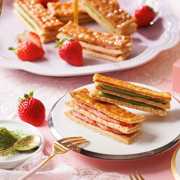 （4月團限定）（春季口味）銀座松屋 Mille-Feuille高級千層派 法式千層酥 銀座松屋限定,Mille-Feuille,高級千層派,公關禮品,書本禮盒,兔瑪星日本選物店,法式千層酥