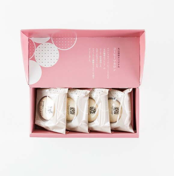 丸山咖啡 咖啡馬卡龍4入 丸山咖啡,咖啡馬卡龍餅乾,兔瑪星日本選物店