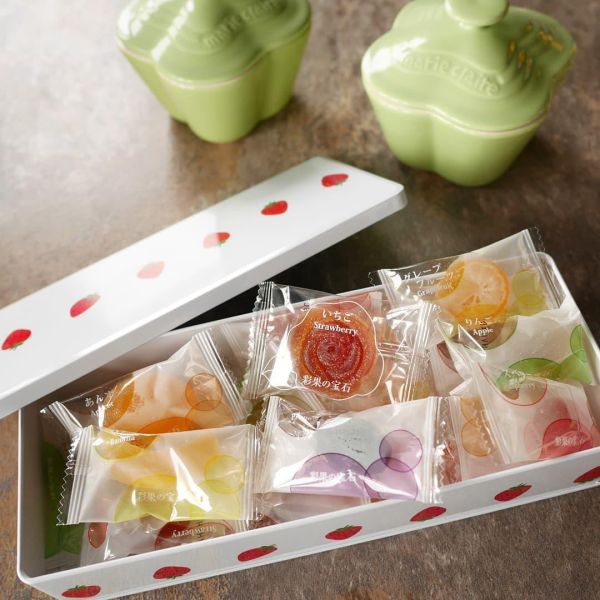 彩果的寶石 IG10 草莓鐵盒 彩果的寶石,水果軟糖,彩果の宝石,兔瑪星日本選物店,草莓軟糖鐵盒