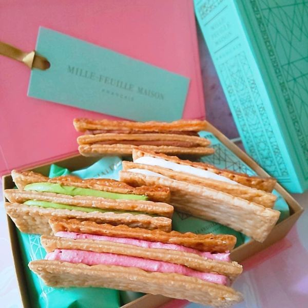 （4月團限定）（春季口味）銀座松屋 Mille-Feuille高級千層派 法式千層酥 銀座松屋限定,Mille-Feuille,高級千層派,公關禮品,書本禮盒,兔瑪星日本選物店,法式千層酥