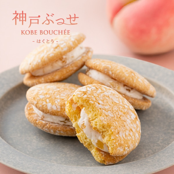 （8月團限定）【賞味期限短】神戶風月堂 桃子布雪蛋糕 神戶風月堂,桃子布雪蛋糕,兔瑪星日本選物店