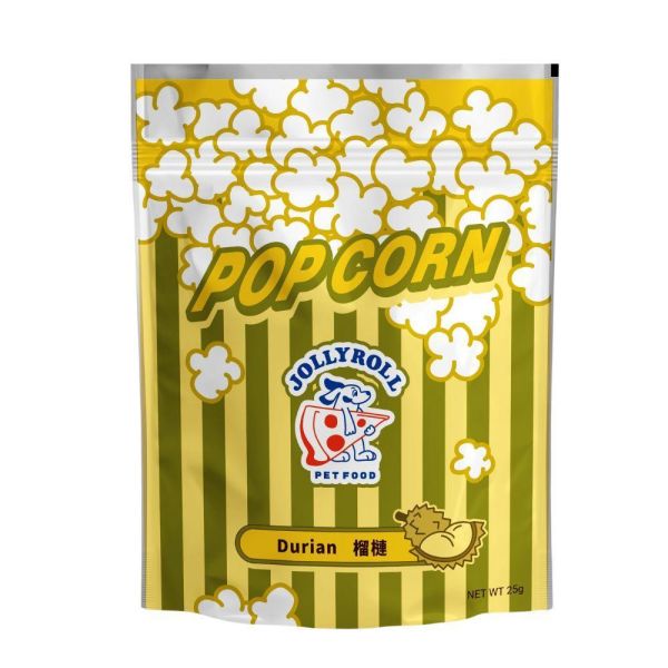 【喜翻JOLLYROLL】Pop！毛孩羊奶爆米花-榴槤 25g 寵物爆米花,狗狗爆米花,榴槤狗零食,羊奶爆米花,玉米狗零食,寵物零食推薦,非基改玉米,榴槤爆米花,狗狗點心,毛孩零食,爆米花狗零食,喜翻爆米花,羊奶狗零食,酥脆狗零食,寵物食玩、美式寵物零食,狗狗獎勵零食,特色風味狗零食