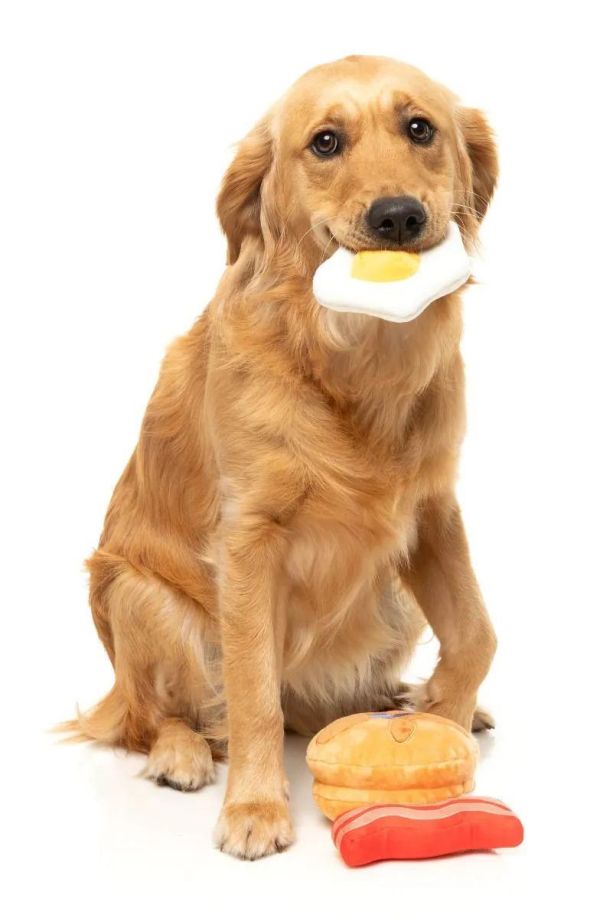 【FuzzYard】Dog's Breakfast 3PK 狗狗的早餐 3入組｜澳洲設計 耐咬耐玩發聲玩具 可機洗 Fuzzyard,狗狗的早餐,早餐狗玩具,,狗狗玩具,狗狗耐咬玩具,發聲狗玩具,啾啾玩具,肉造型狗玩具,狗狗互動玩具,狗狗放電玩具,狗狗紓壓玩具,寵物療癒玩具,小型犬玩具推薦,寵物陪伴玩具