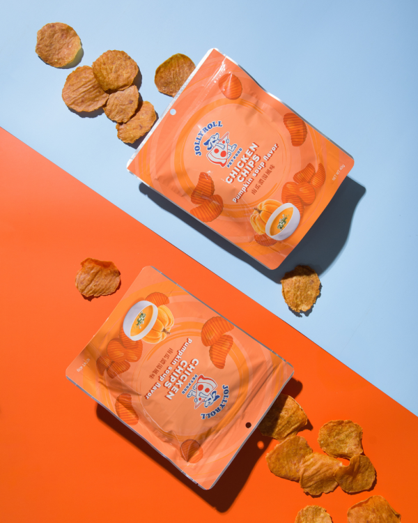 【喜翻 JOLLYROLL】Chips！雞肉洋芋片-南瓜濃湯 40g 喜翻, JOLLYROLL, 狗狗洋芋片, 寵物洋芋片, 狗狗零食, 雞肉零食, 南瓜濃湯, 酥脆零食, 人食等級, 無防腐劑, 常溫保存, 狗狗獎勵, 毛孩零食, 寵物點心, 狗狗小點, comfort food for dogs, lepone, 樂芃, dog chips, chicken snack for dogs, pumpkin soup flavor