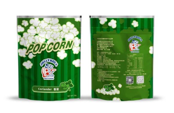 【喜翻JollyRoll】Pop！毛孩爆米花-香菜 25g 寵物爆米花、狗狗爆米花、香菜狗零食、羊奶爆米花、玉米狗零食、寵物零食推薦、非基改玉米、香菜爆米花、狗狗點心、毛孩零食、爆米花狗零食、喜翻爆米花、羊奶狗零食、酥脆狗零食、寵物食玩、美式寵物零食、狗狗獎勵零食、草本風味狗零食