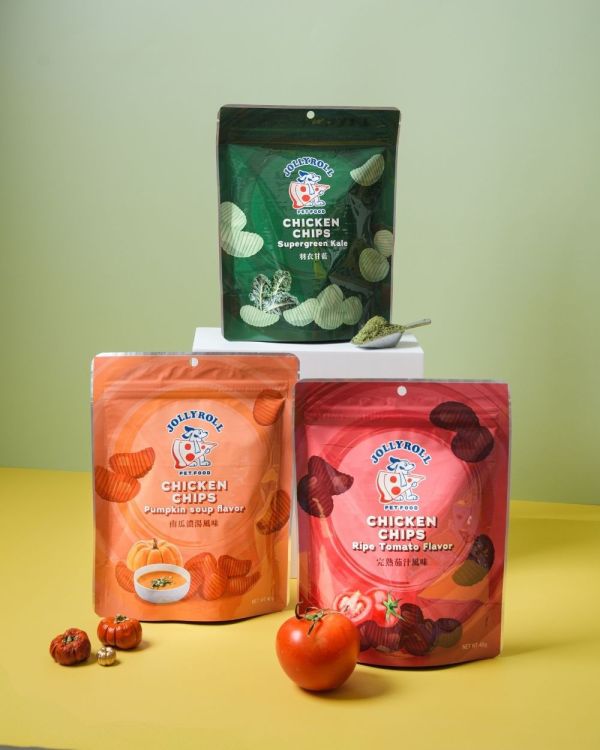 【喜翻 JOLLYROLL】Chips！雞肉洋芋片-羽衣甘藍 40g 喜翻, JOLLYROLL, 狗狗洋芋片, 寵物洋芋片, 狗狗零食, 雞肉零食, 羽衣甘藍, 酥脆零食, 人食等級, 無防腐劑, 常溫保存, 狗狗獎勵, 毛孩零食, 寵物點心, 狗狗小點, comfort food for dogs, lepone, 樂芃, dog chips, chicken snack for dogs, pumpkin soup flavor