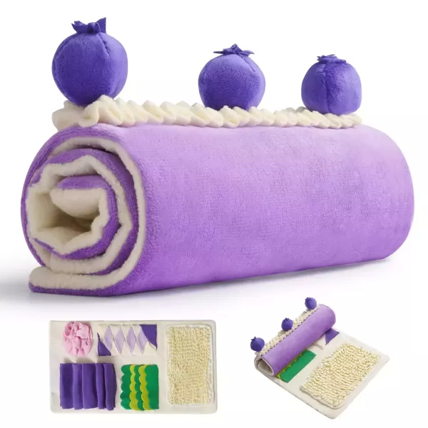 【Nocciola】嗅聞藍莓捲 Nocciola,狗狗玩具,狗狗耐咬玩具,嗅聞狗玩具,藏食玩具,蛋糕造型寵物玩具,狗狗互動玩具,狗狗放電玩具,狗狗紓壓玩具,寵物療癒玩具,寵物玩具推薦,寵物陪伴玩具