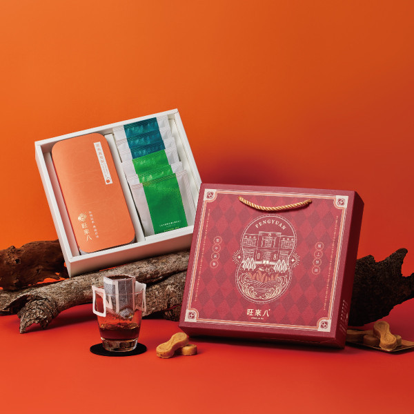 豐原禮遇茶語咖啡禮盒（酥餅12入x1+咖啡x3+國寶茶x3） 