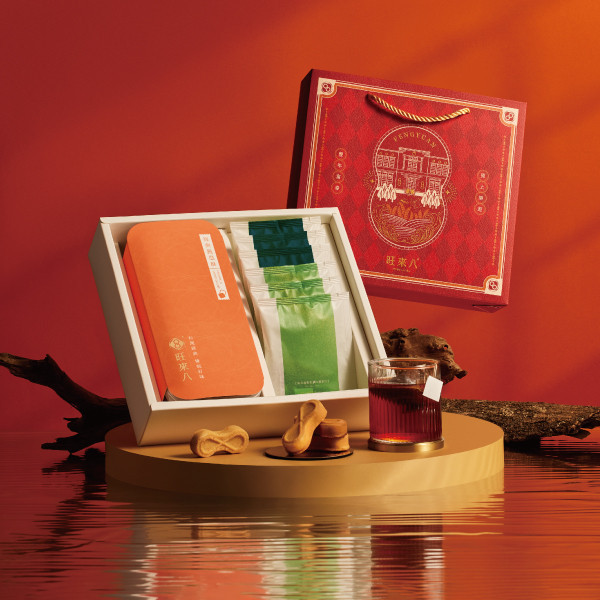 豐原禮遇茶語咖啡禮盒（酥餅12入x1+咖啡x3+國寶茶x3） 