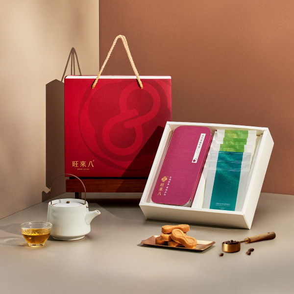 茶語咖啡禮盒(酥餅12入x1+咖啡x3+國寶茶x3) 