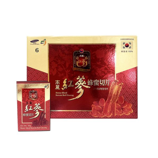韓國高麗紅蔘蜂蜜切片 正果禮盒(20gx6入) 