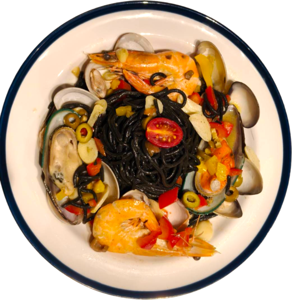 紐西蘭淡菜海鮮墨魚麵 