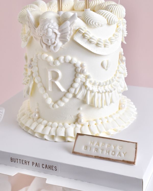 Heavenly Romantic 奶油霜蛋糕 情人節蛋糕  女友 送女生 氣質蛋糕 復古天使