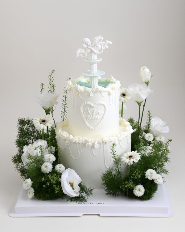 許願池 - 夏 鮮花蛋糕 許願池蛋糕 結婚蛋糕 婚禮 仙女蛋糕 送女生 氣質蛋糕